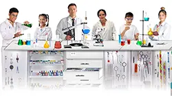 Laboratorio didáctico integrado para física, química y biología. Modelos básico, modular avanzado y escolar catedrático.