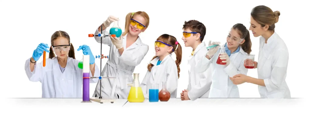 Laboratorios escolares para básica primaria Laboratorios escolares portátiles para básica primaria con cientos de experimentos. Aprendizaje científico práctico y móvil.