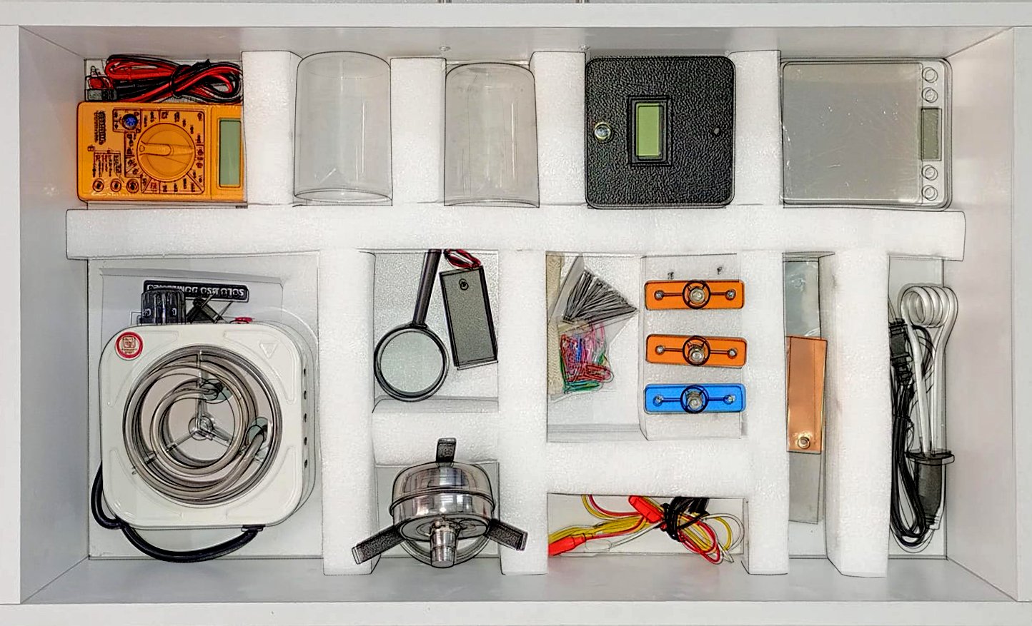 Bandeja 1 Laboratorio escolar química básico