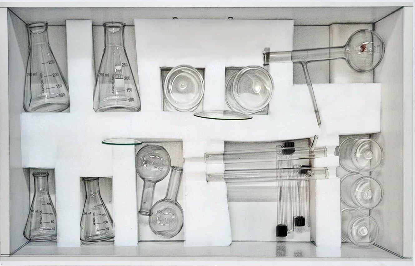 Bandeja 4 Laboratorio escolar química básico