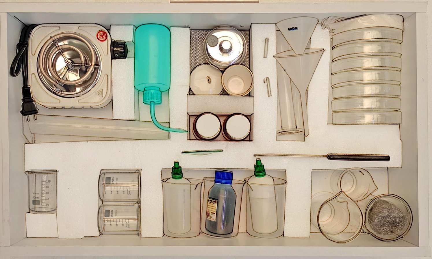 Bandeja 1 Laboratorio modular integrado avanzado