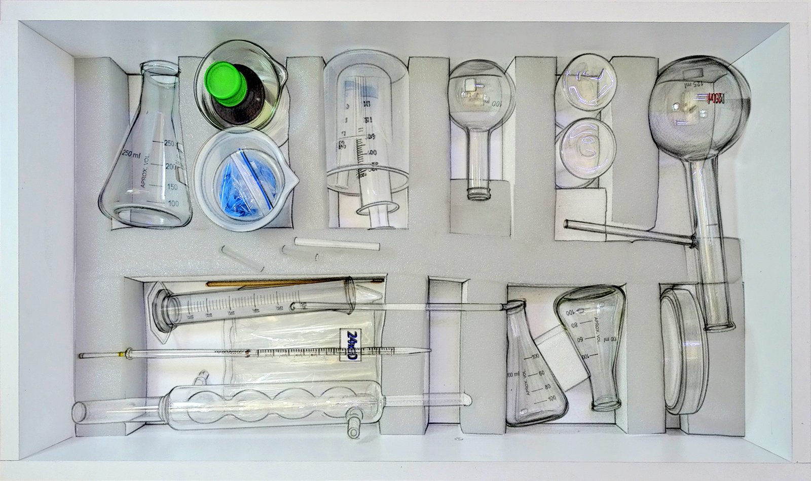 Bandeja 4 Equipo de laboratorio física integrado