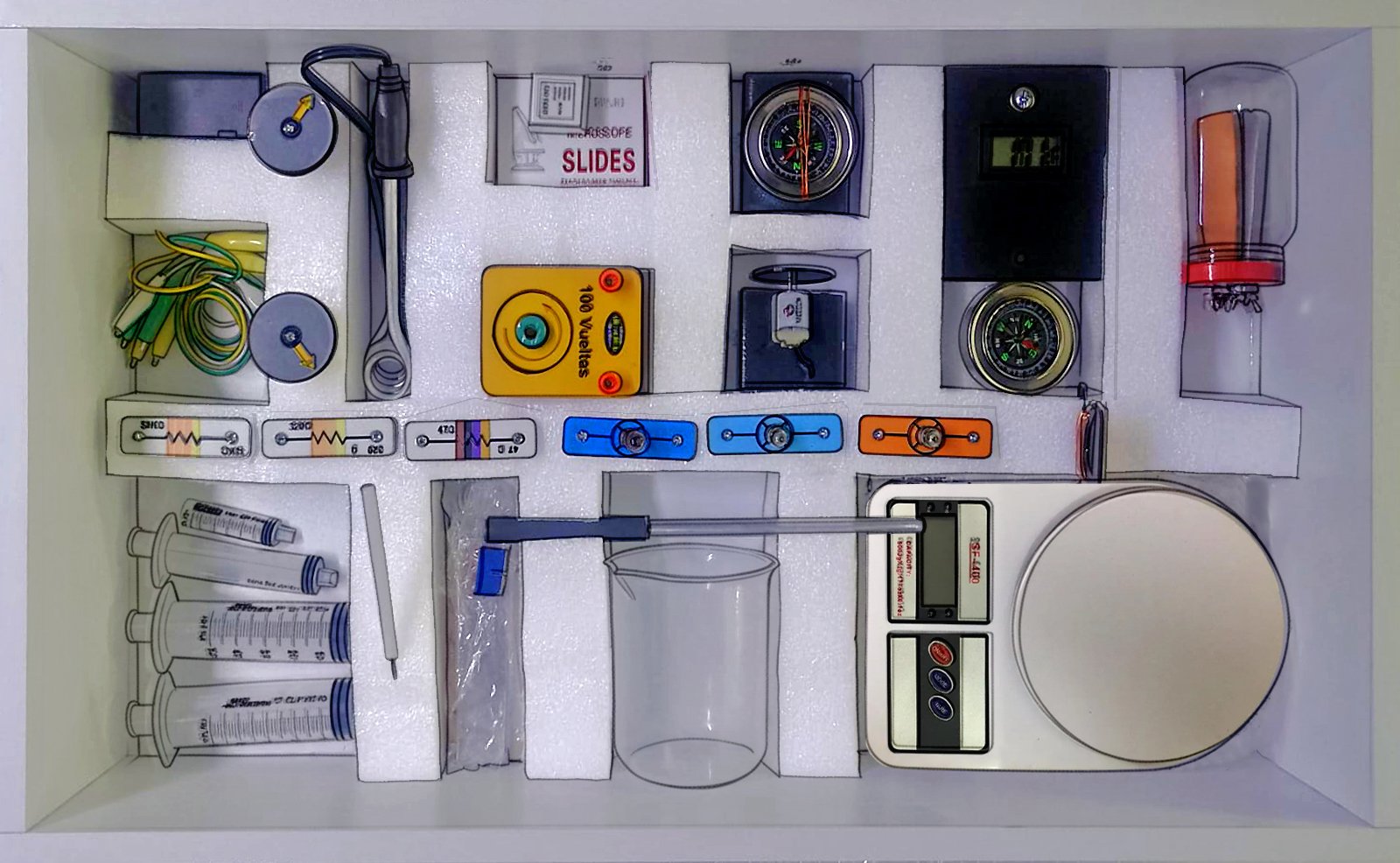 Bandeja 1 Laboratorio modular primaria maestro