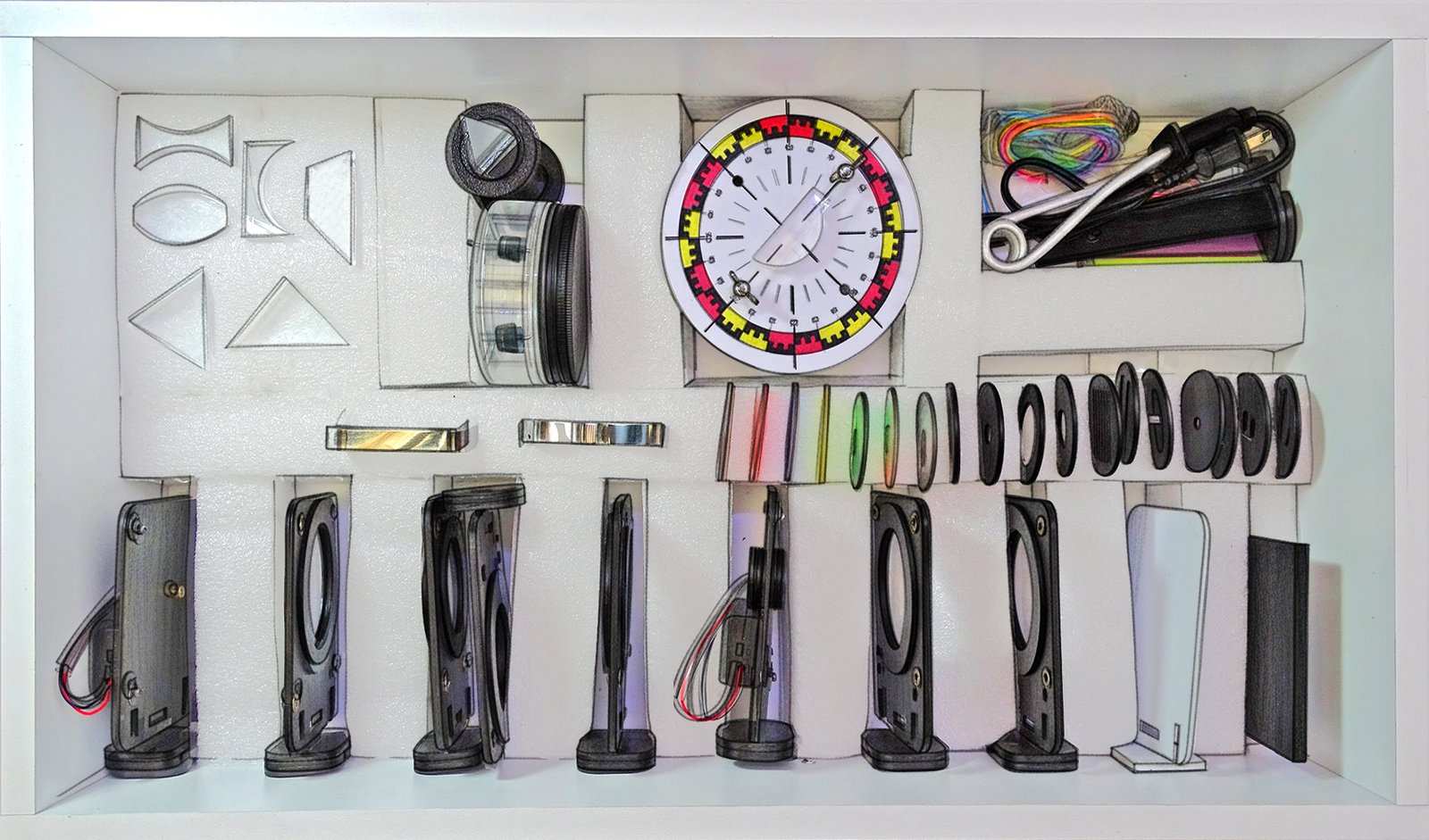 Bandeja 2 Equipo de laboratorio física integrado