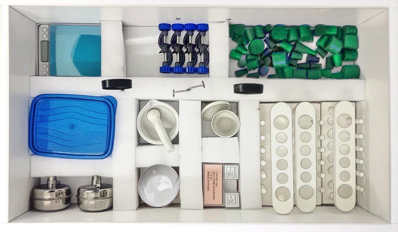 Bandeja 1 Química Biología Laboratorio escolar integrado doble