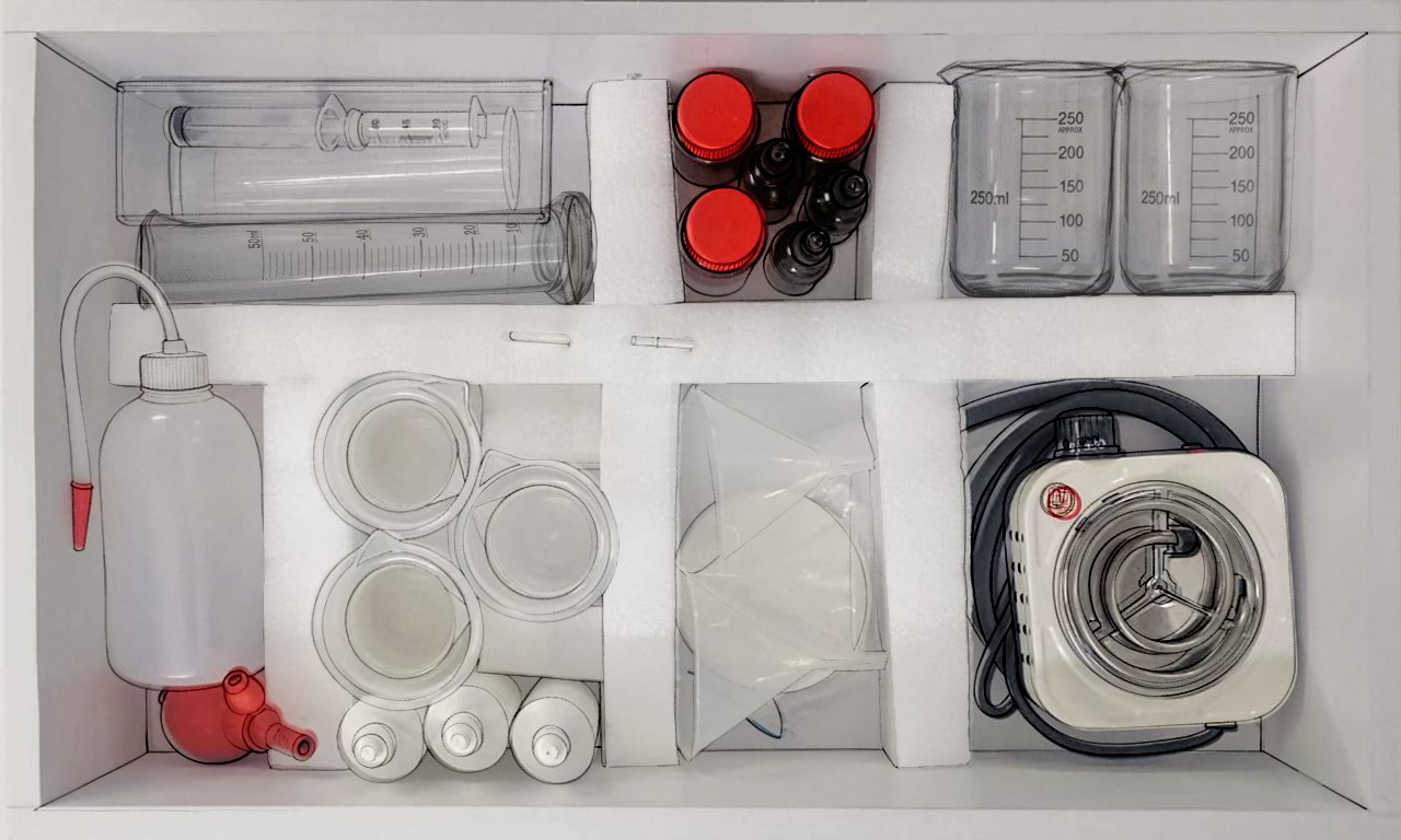 Bandeja 2 Química Biología Laboratorio escolar integrado doble