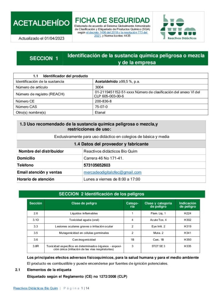 thumbnail of ACETALDEHIDO