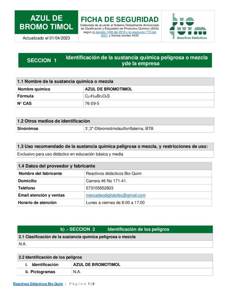 thumbnail of AZUL DE BROMO TIMOL