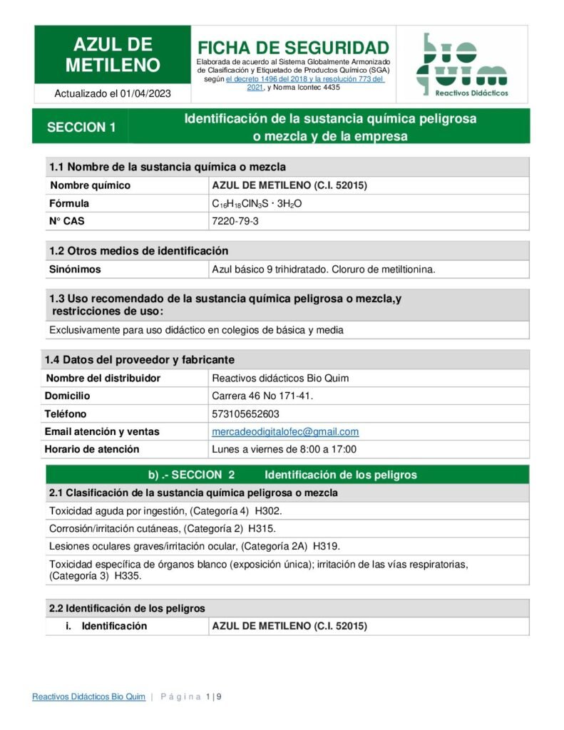 thumbnail of AZUL DE METILENO