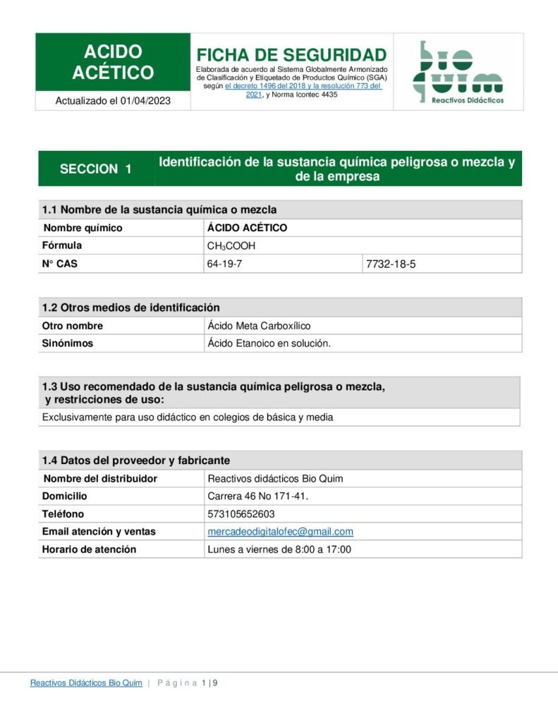 thumbnail of Ácido acético