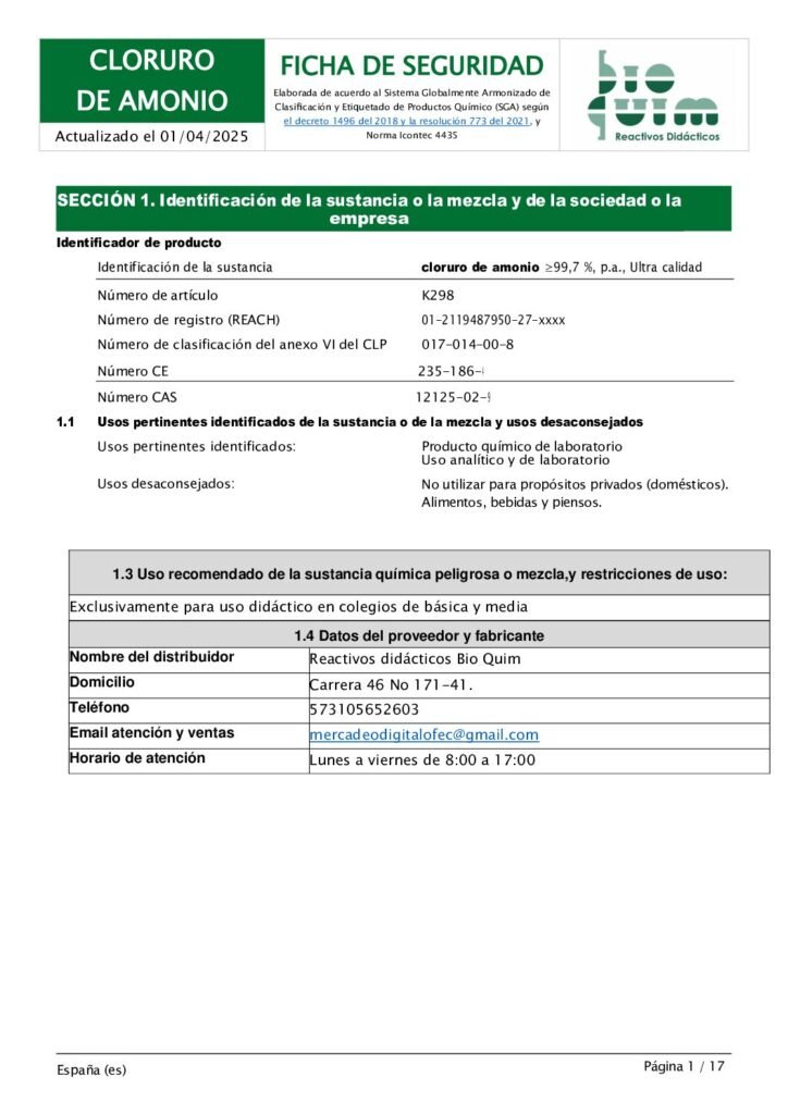 thumbnail of Cloruro de amonio