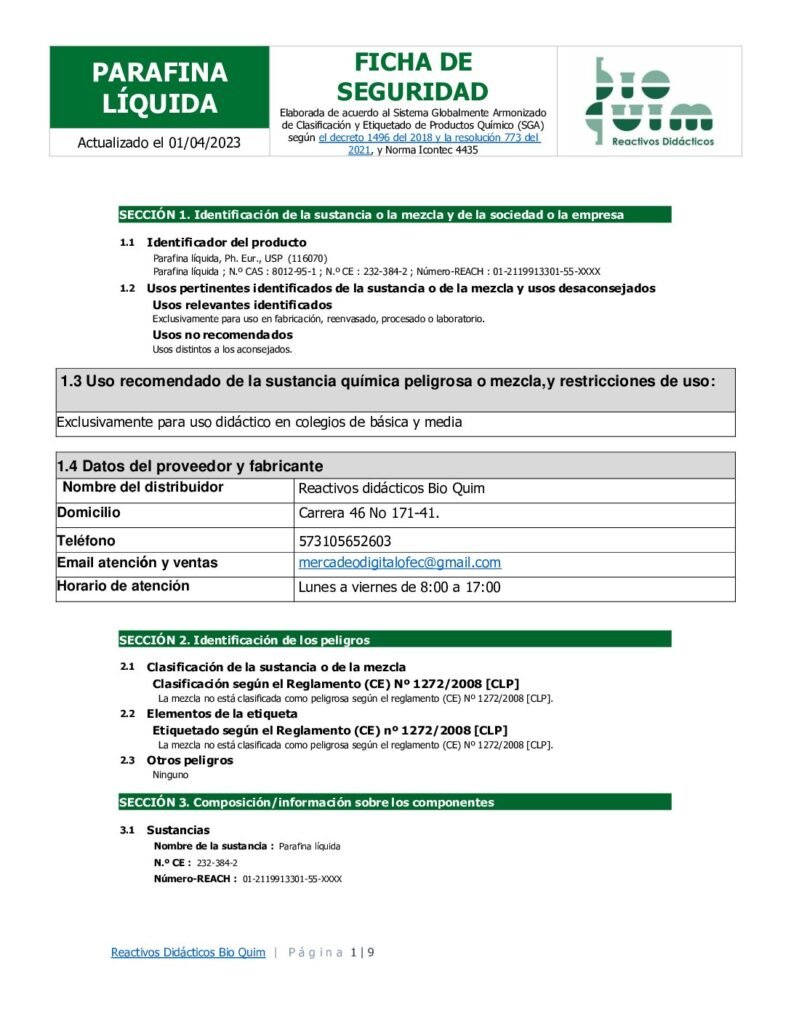 thumbnail of PARAFINA LÍQUIDA