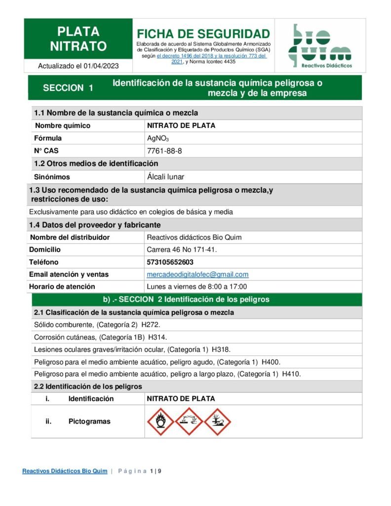 thumbnail of PLATA NITRATO 0.1 M