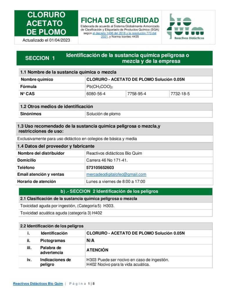 thumbnail of PLOMO ACETATO SOL.