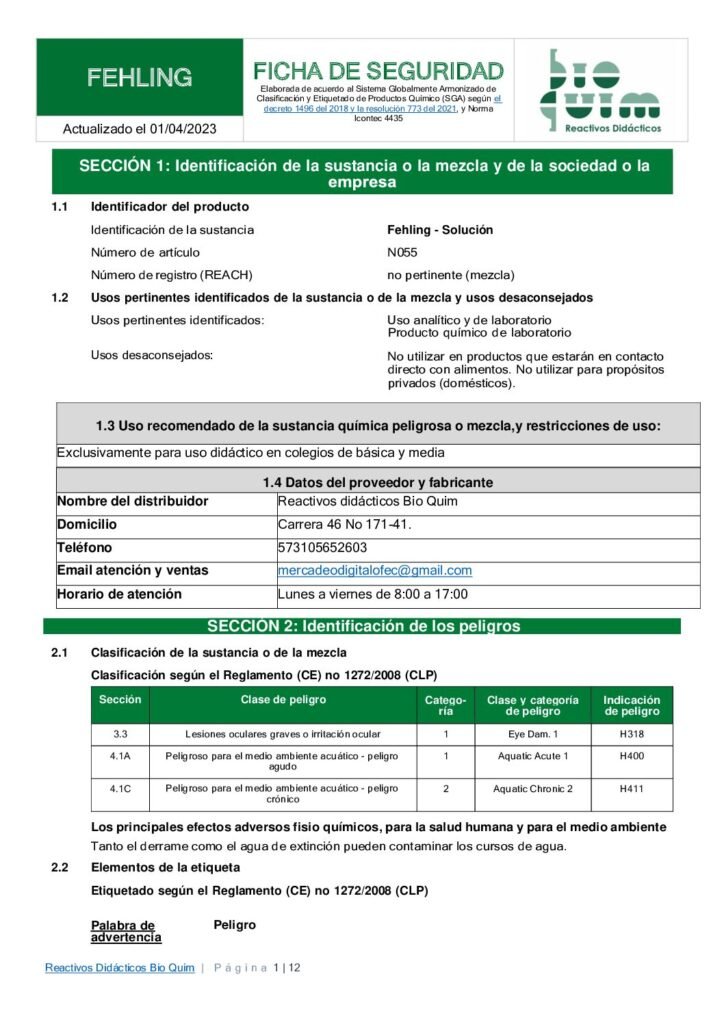 thumbnail of REACTIVO DE FEHLING A