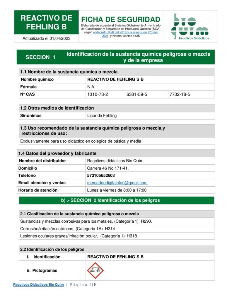 thumbnail of REACTIVO DE FEHLING´S B