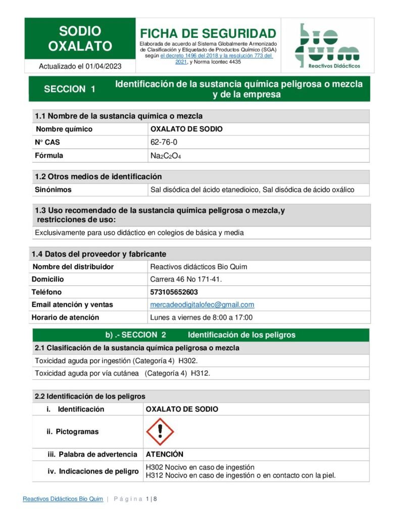 thumbnail of SODIO OXALATO