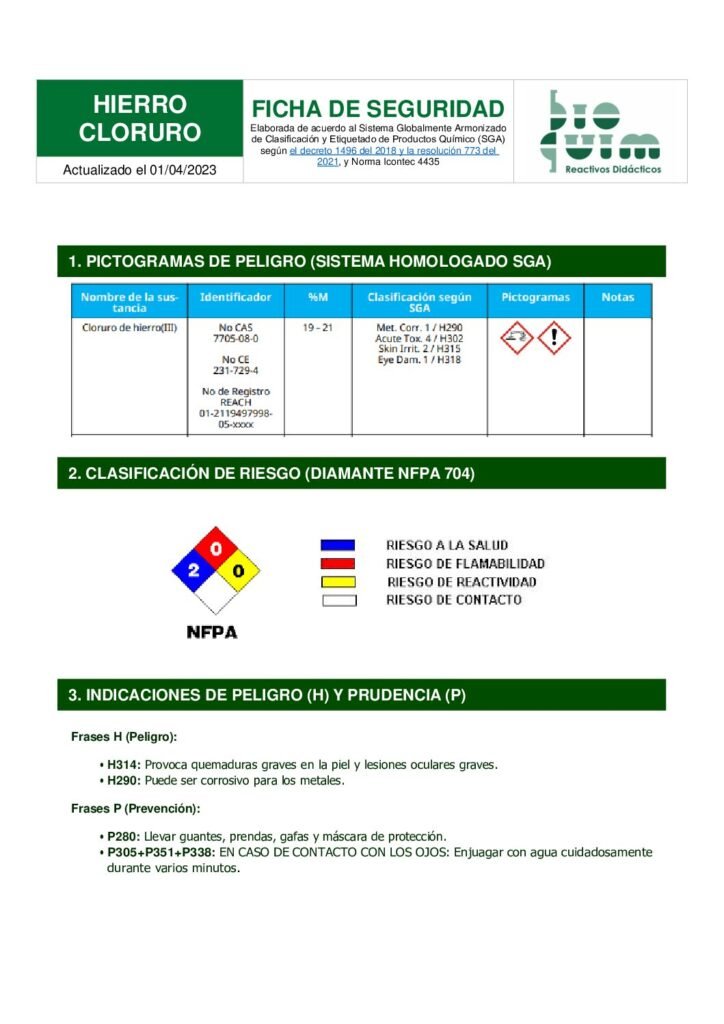 thumbnail of HIERRO CLORURO